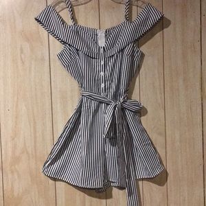 Black and white romper
